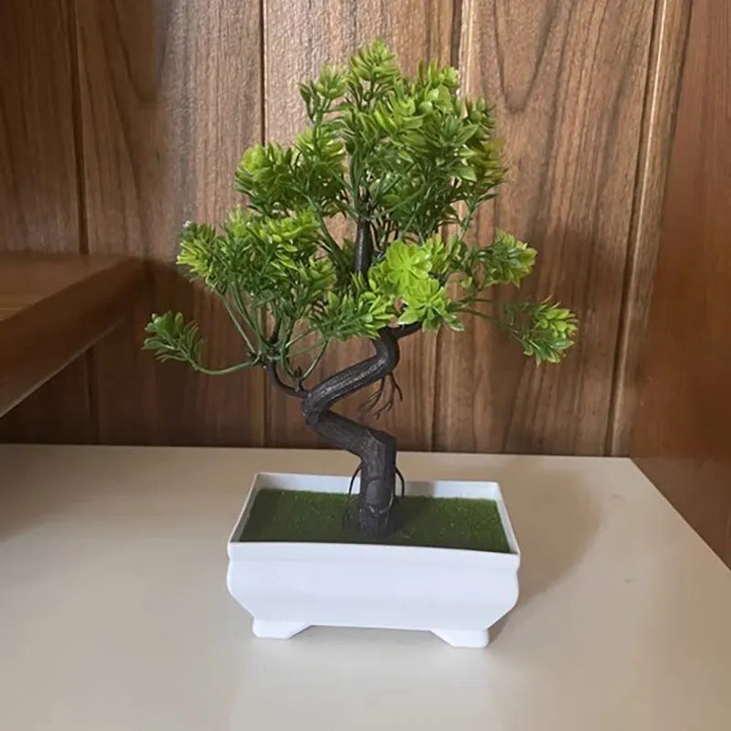 Plastic Bonsai Tree – Fake Potted Plant for Home Decor