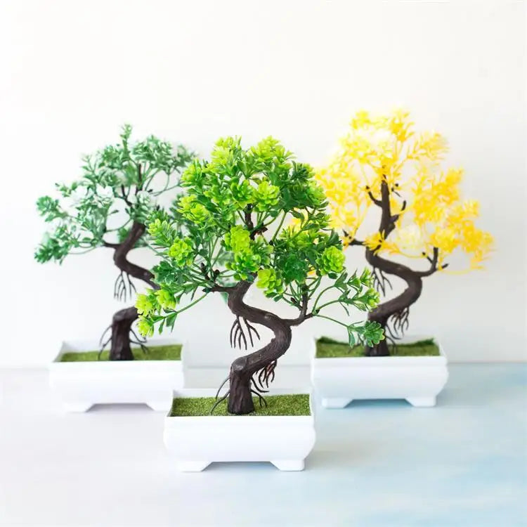 Plastic Bonsai Tree – Fake Potted Plant for Home Decor