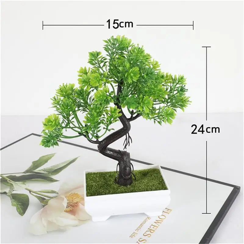 Plastic Bonsai Tree – Fake Potted Plant for Home Decor