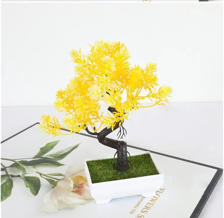 Plastic Bonsai Tree – Fake Potted Plant for Home Decor