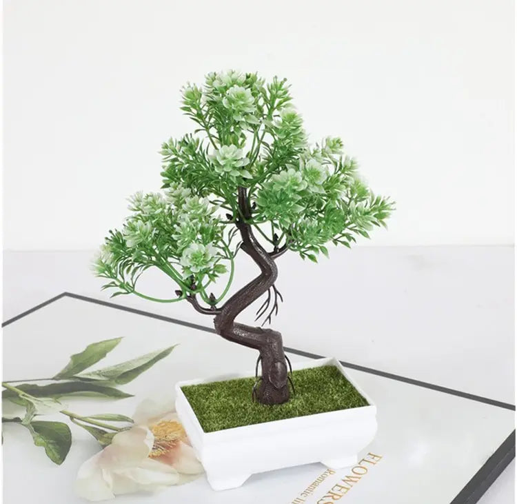 Plastic Bonsai Tree – Fake Potted Plant for Home Decor