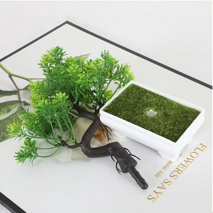 Plastic Bonsai Tree – Fake Potted Plant for Home Decor