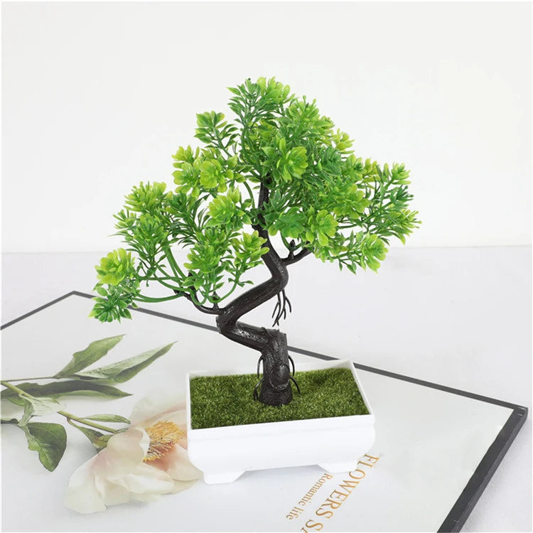 Plastic Bonsai Tree – Fake Potted Plant for Home Decor