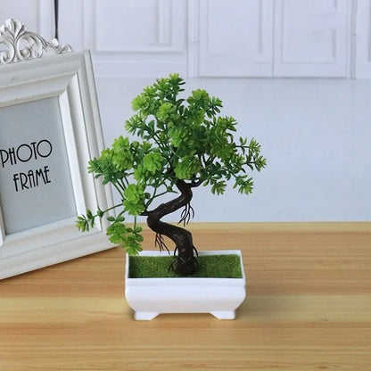 Plastic Bonsai Tree – Fake Potted Plant for Home Decor